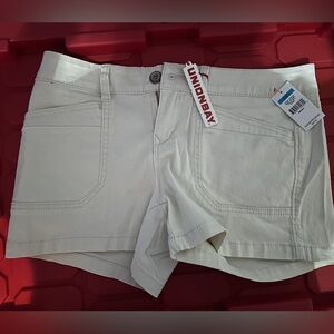 UNIONBAY Women's High Waist Cream Shorts